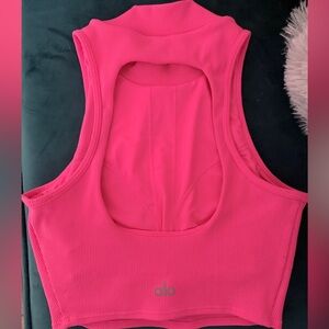 Pink Coral Alo Goddess Ribbed Tank 💕